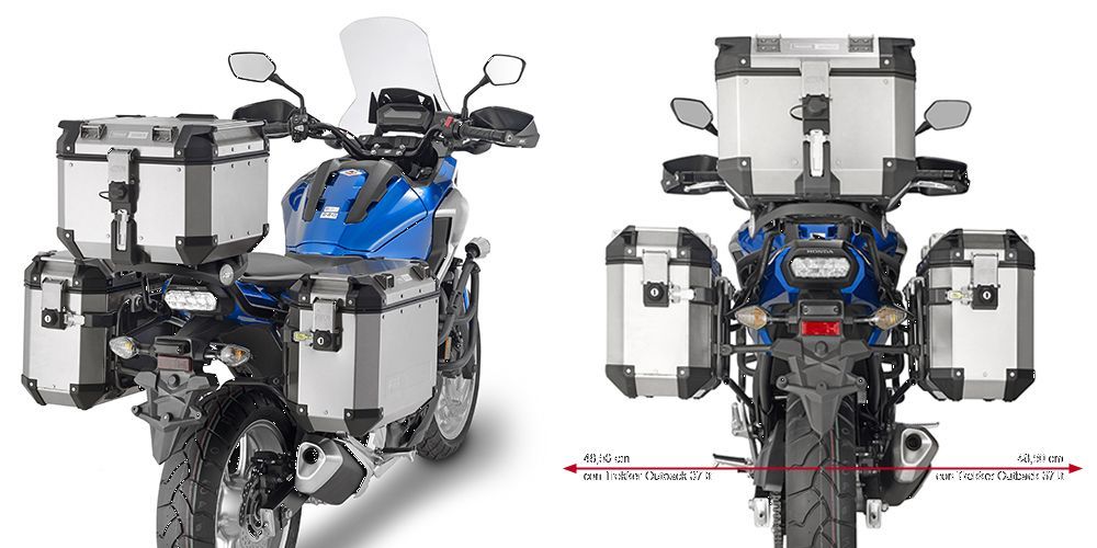 Portavaligie laterale Givi per Monokey Trekker Outback per Honda NC 750 X